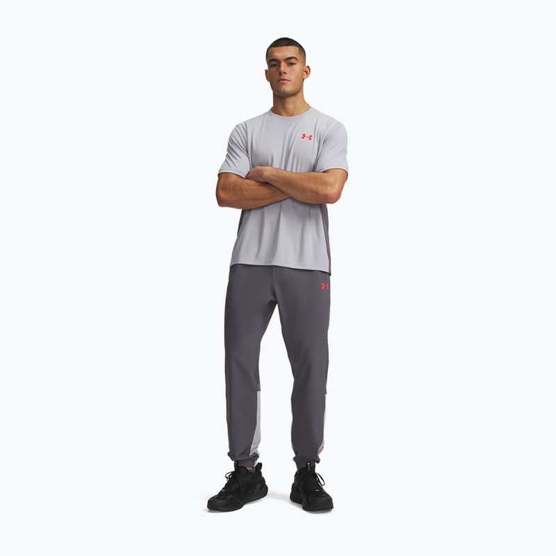 Vyriškos treniruočių kelnės Under Armour Tech Utility Woven Pants castlerock/mod gray/racer red 2