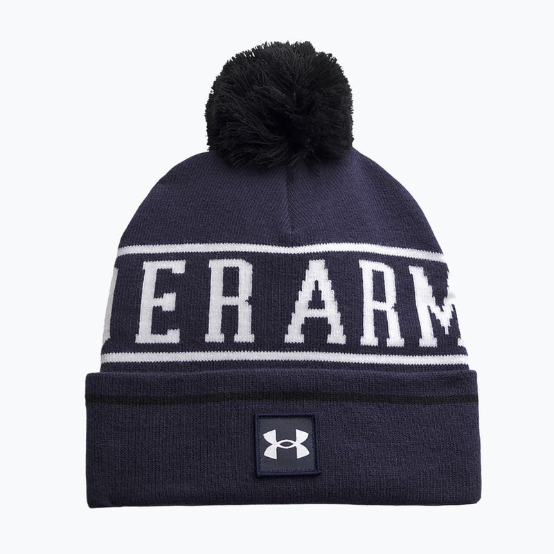Vyriška žieminė kepurė Under Armour Halftime Pom Beanie midnight navy/white/white
