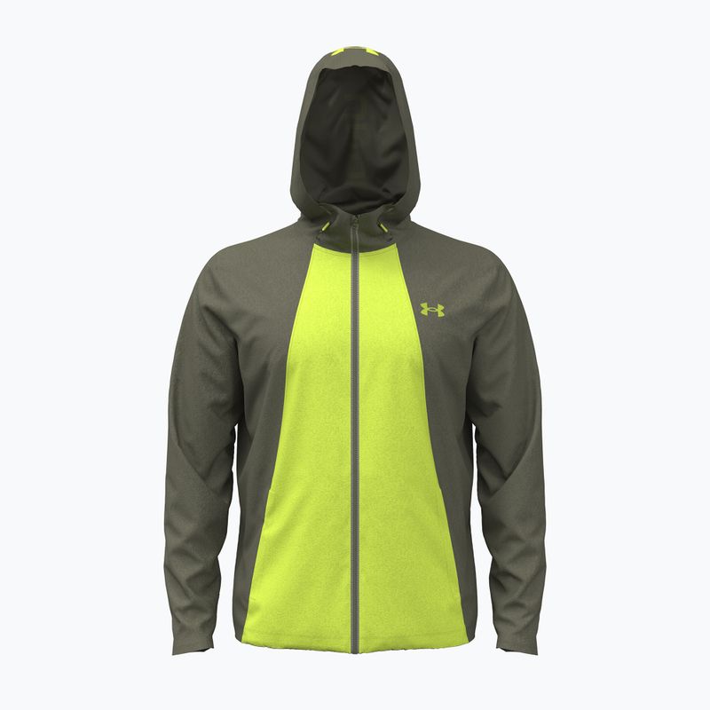 Vyriška treniruočių striukė Under Armour Tech Utility Woven Jacket marine od green/green citrine/green citrine