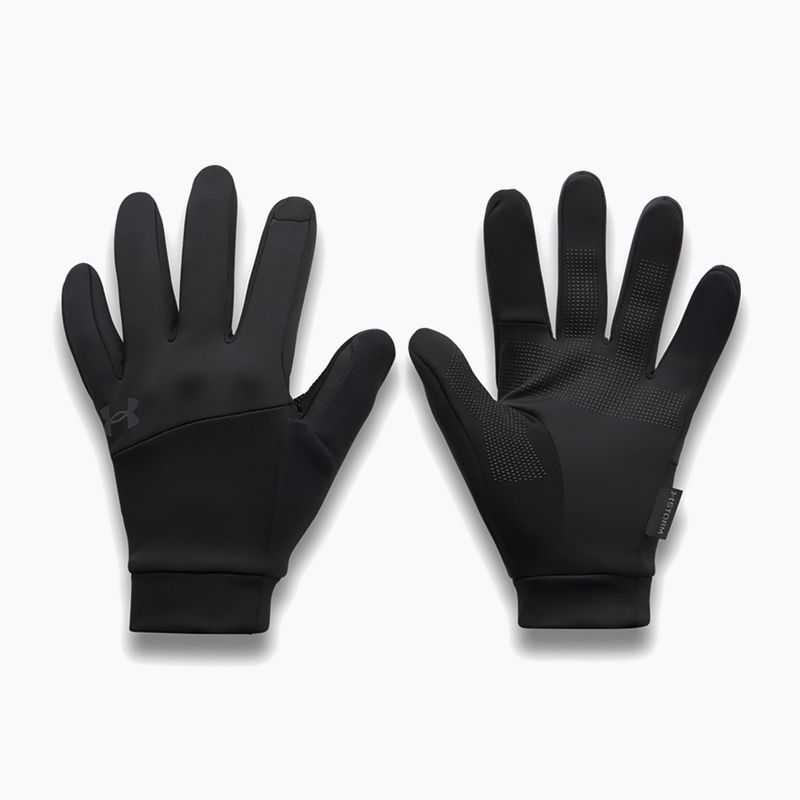 Vyriškos bėgimo pirštinės Under Armour Velociti Liner black/black/reflective