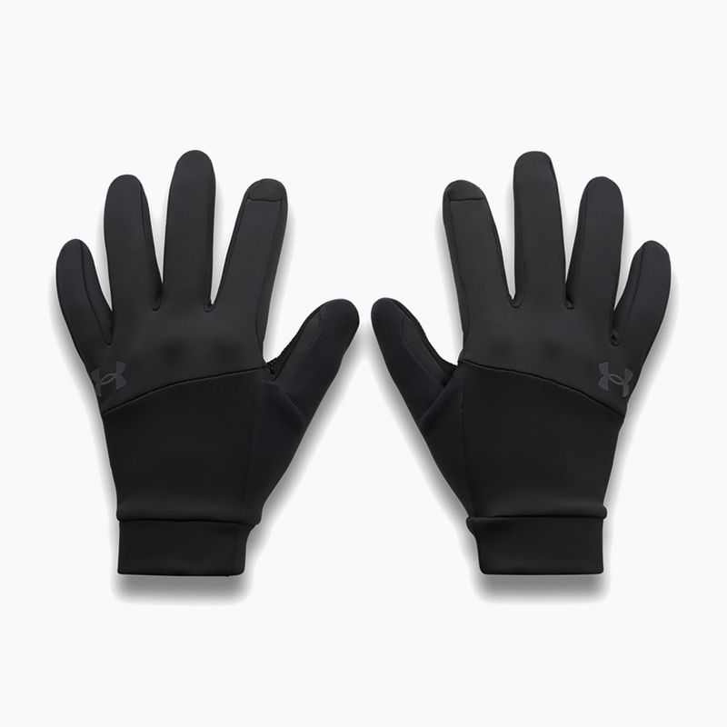 Vyriškos bėgimo pirštinės Under Armour Velociti Liner black/black/reflective 2