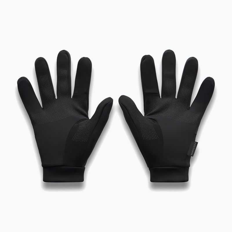 Vyriškos bėgimo pirštinės Under Armour Velociti Liner black/black/reflective 3