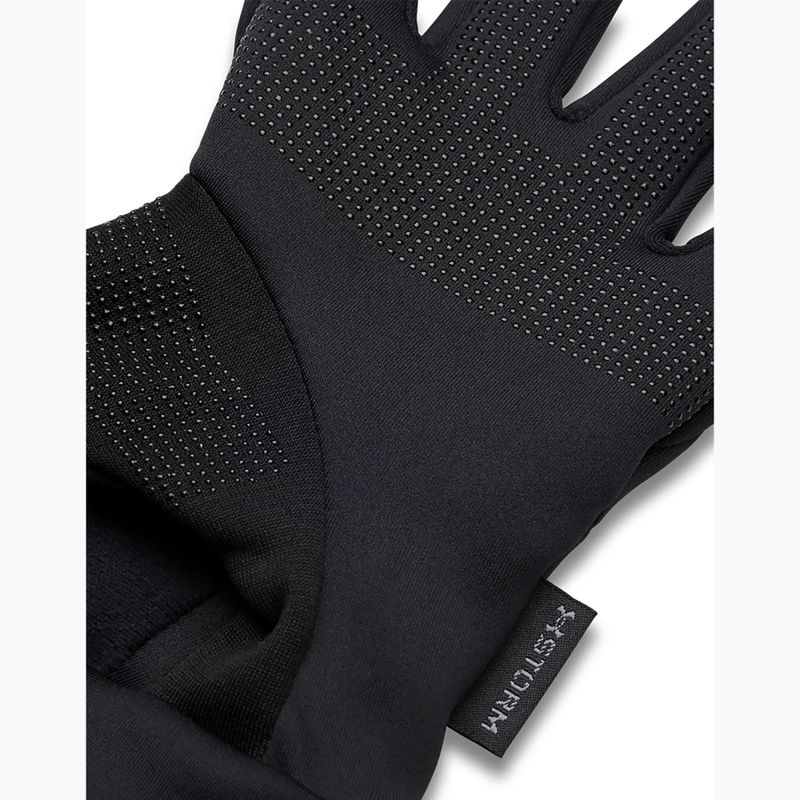 Vyriškos bėgimo pirštinės Under Armour Velociti Liner black/black/reflective 4