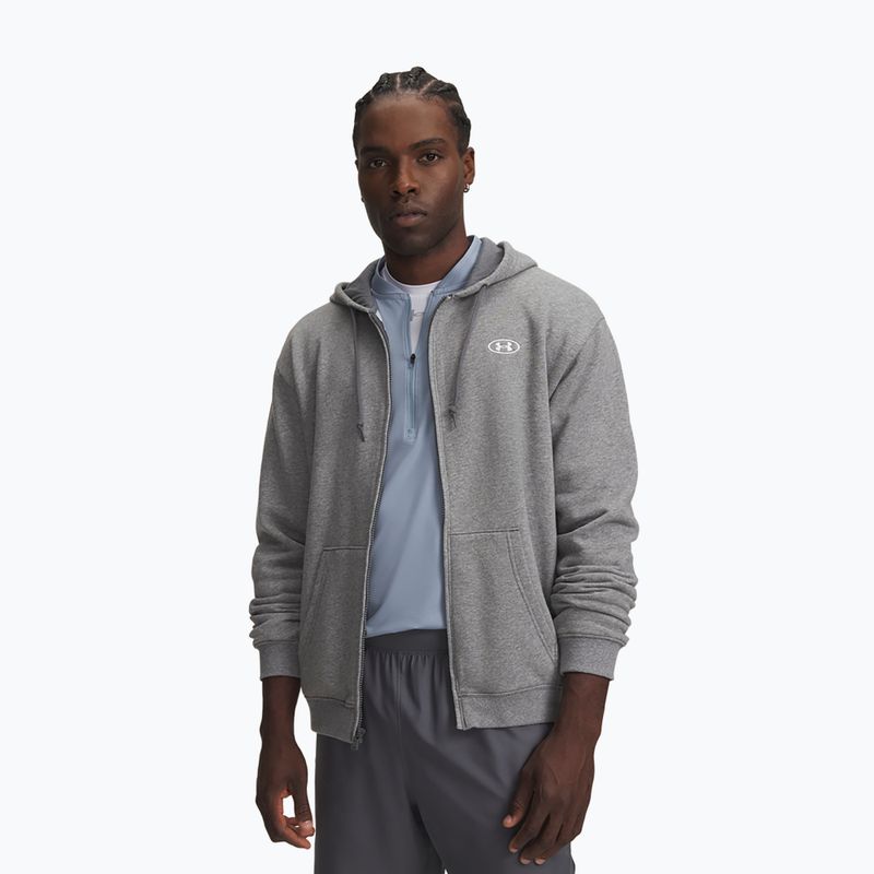 Vyriškas džemperis Under Armour Rival Fleece Full Zip castlerock light heather/black