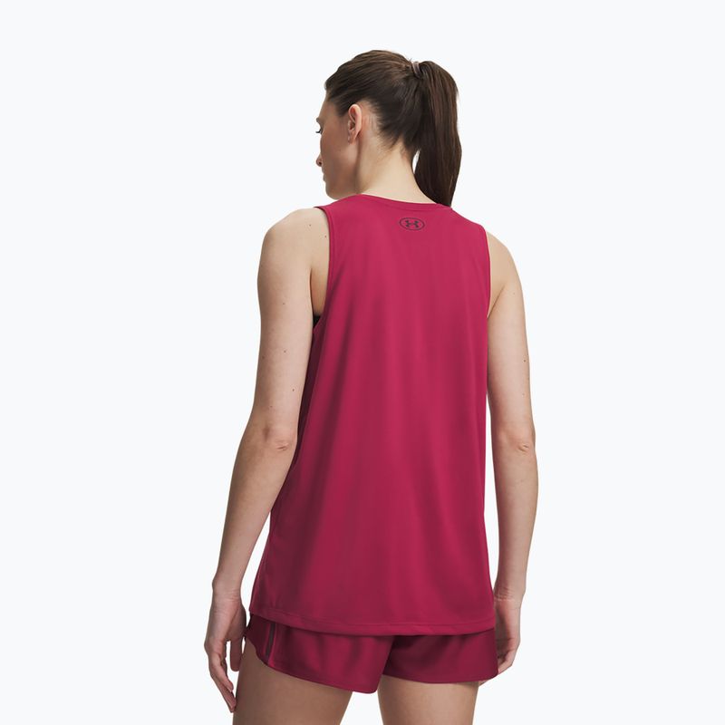 Moteriški treniruočių marškinėliai Under Armour Tech Tank Solid claret/ox blood 2