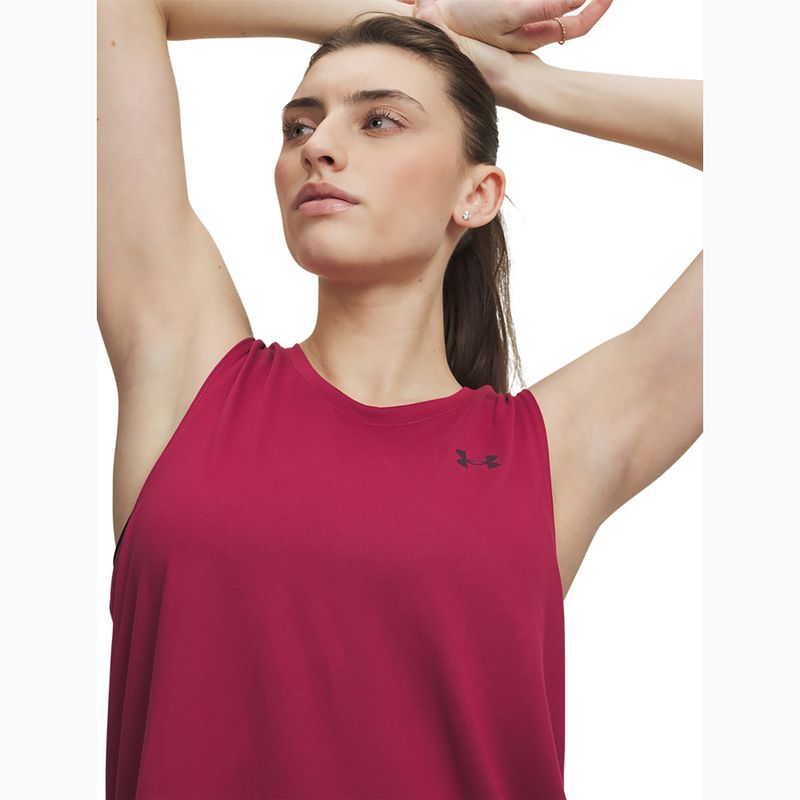 Moteriški treniruočių marškinėliai Under Armour Tech Tank Solid claret/ox blood 3