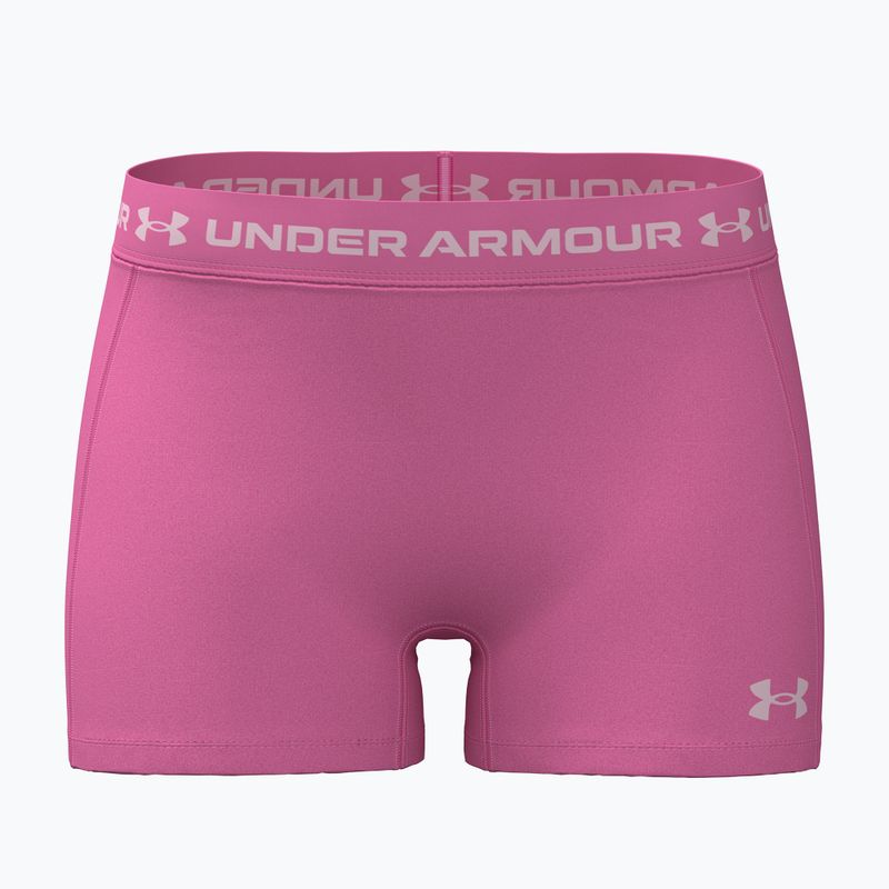 Moteriški treniruočių šortai Under Armour HeatGear Shorty pink frenzy/prime pink
