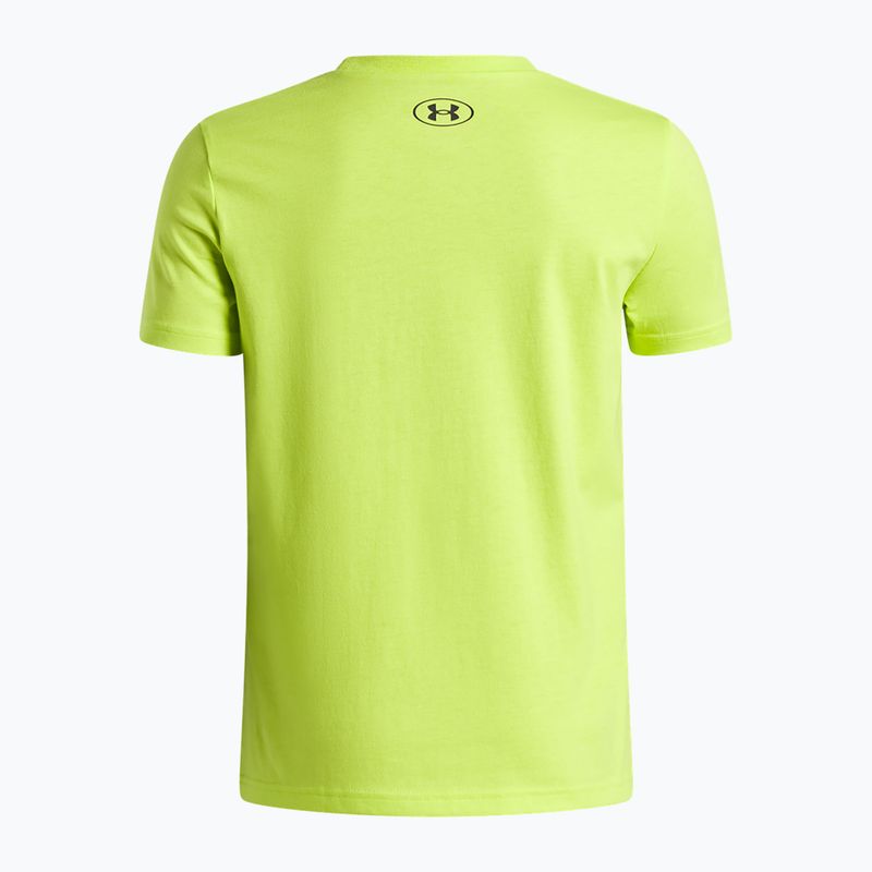 Vaikiški marškinėliai Under Armour Sportstyle Left Chest green citrine/black 2