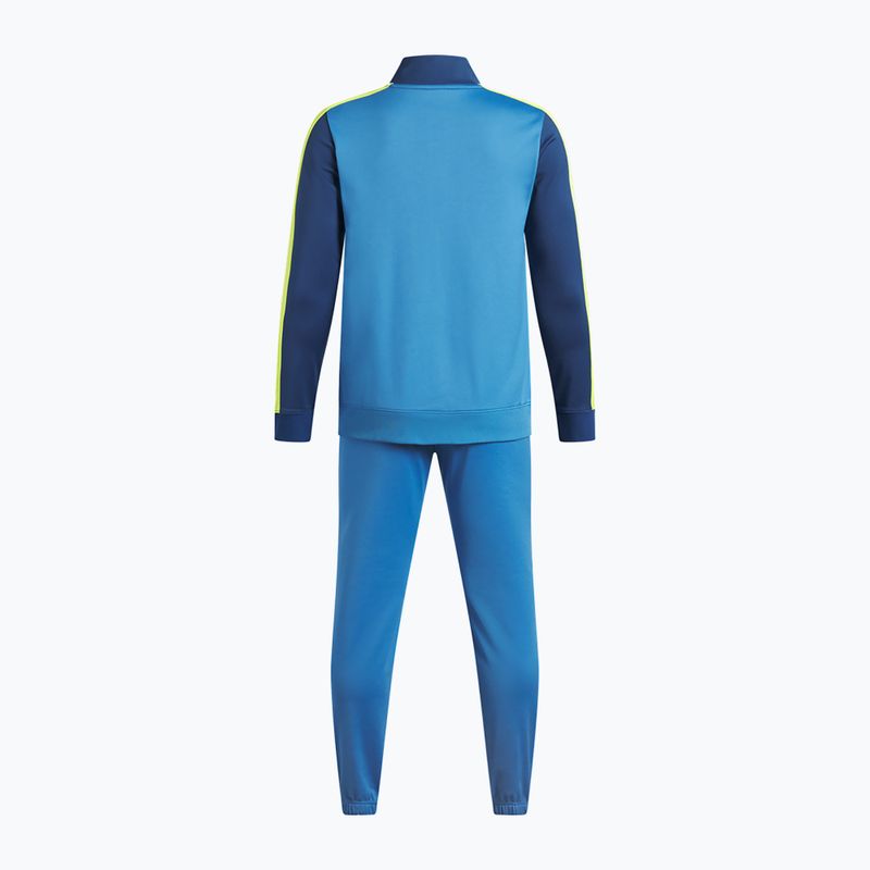 Vaikiškas sportinis kostiumas Under Armour Rival Cb Knit Track Suit aegean blue/blackout navy/white 2