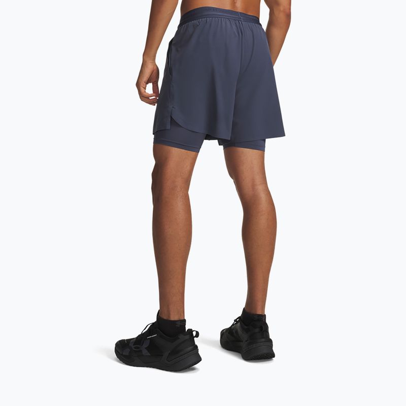 Vyriški treniruočių šortai Under Armour Vanish Elite 2IN1 Shorts downpour gray/downpour gray 3