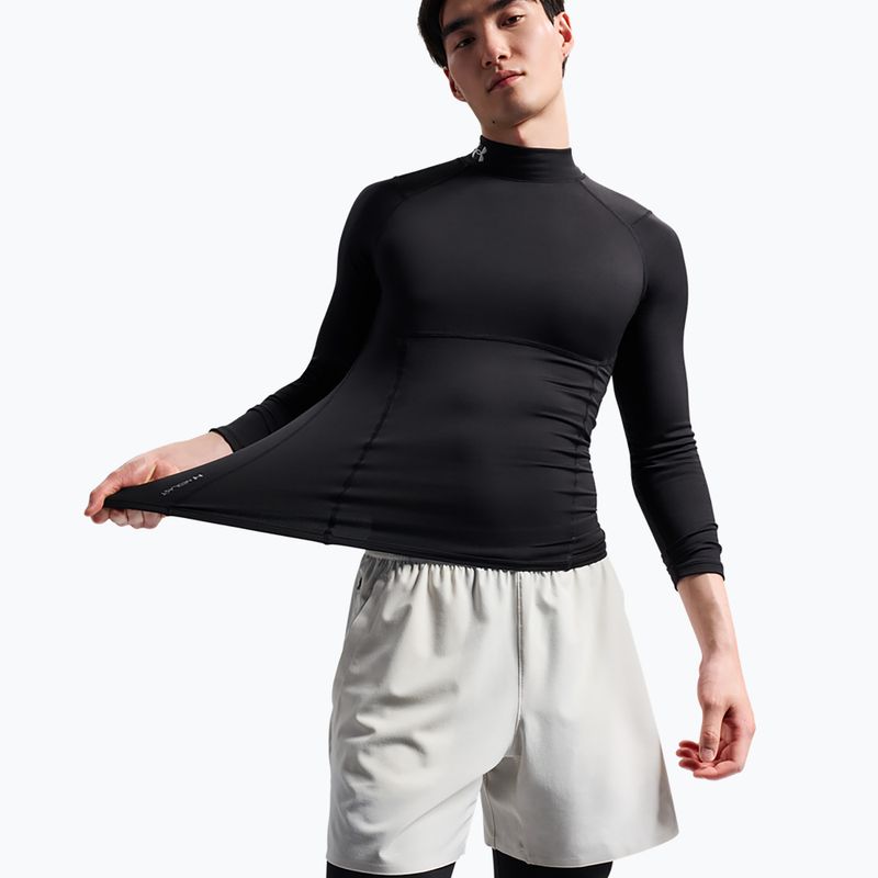 Vyriški treniruočių marškinėliai ilgomis rankovėmis Under Armour Coldgear Elite Comp Mock ultimate black/ultimate black/reflective 4