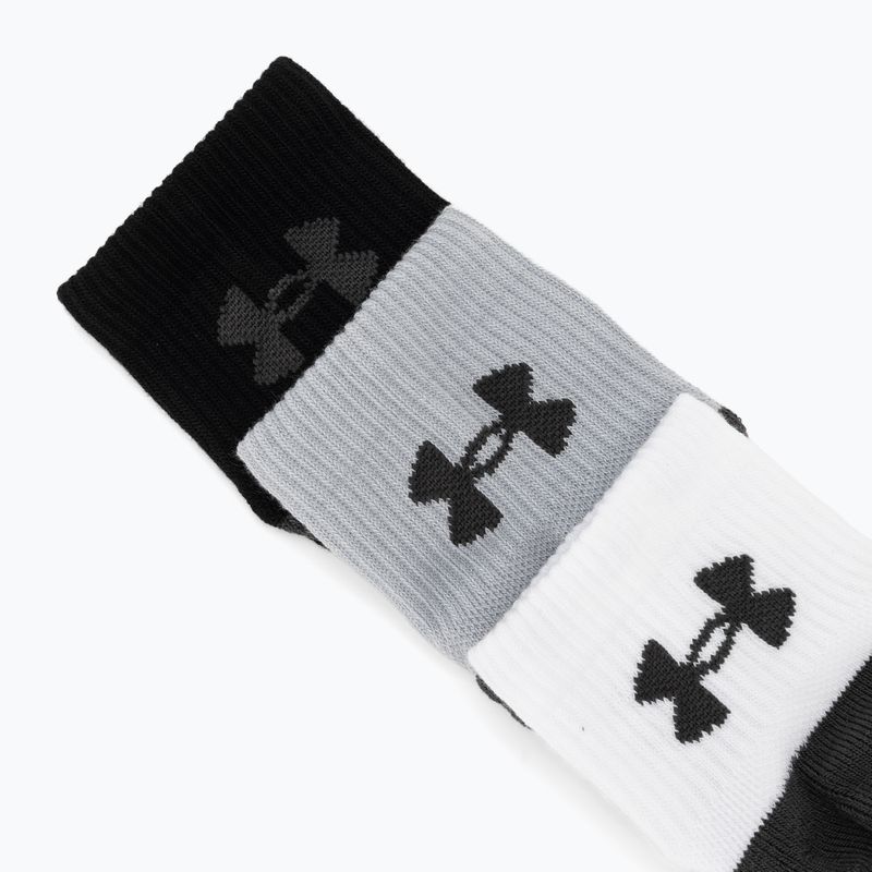 Kojinės Under Armour Perf Tech Qtr 3 pack mod gray/white/jet gray 6