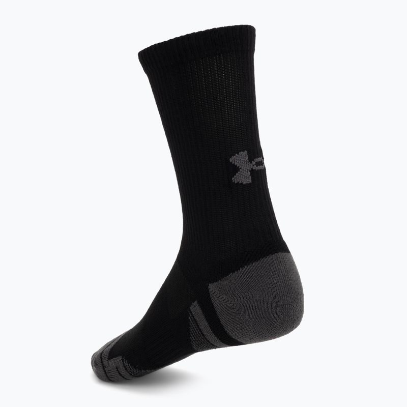Kojinės Under Armour Perf Tech Crew 3 pack ultimate black/ultimate black/jet gray 2