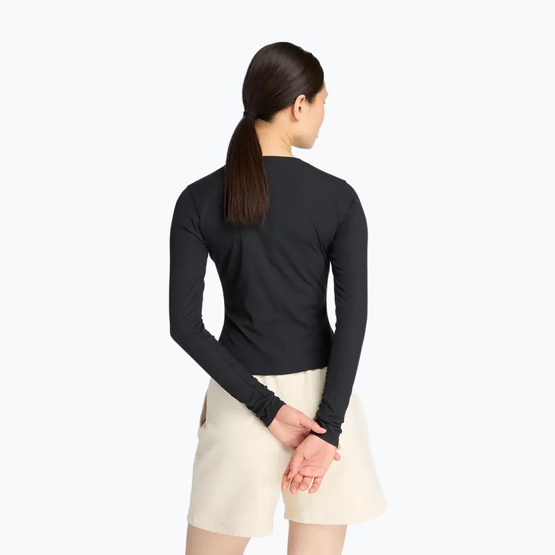 Damenų ilgomis rankovėmis marškinėliai New Balance Micro-Rib juodi 2