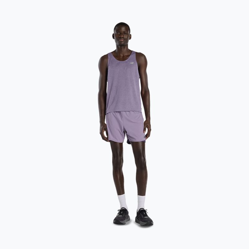 Vyriški marškinėliai New Balance Singlet Athletics candied violet heather 2