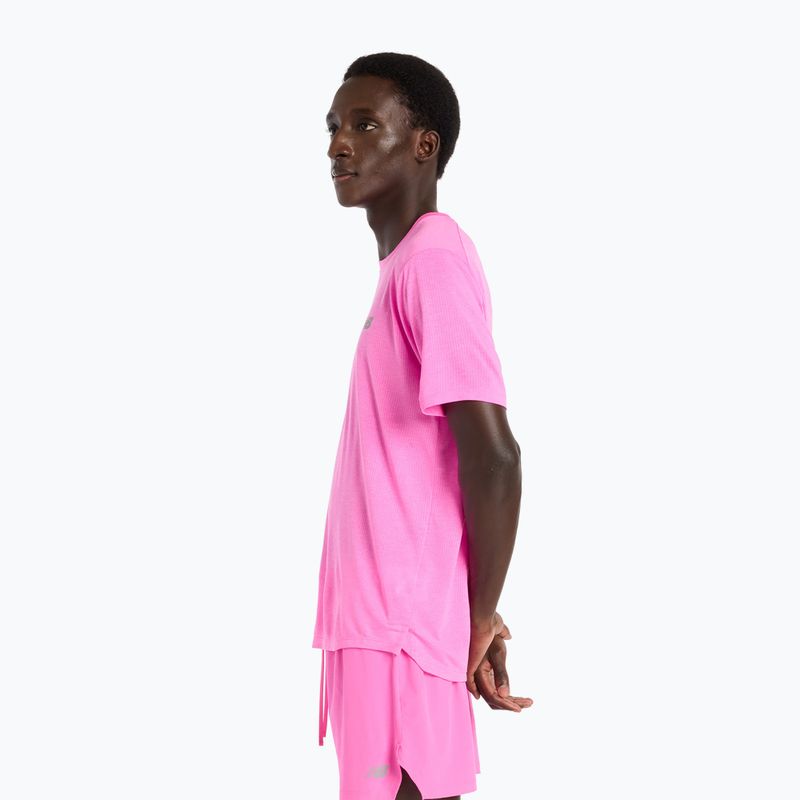 Vyriški marškinėliai New Balance Athletics Run pink heat heather 4