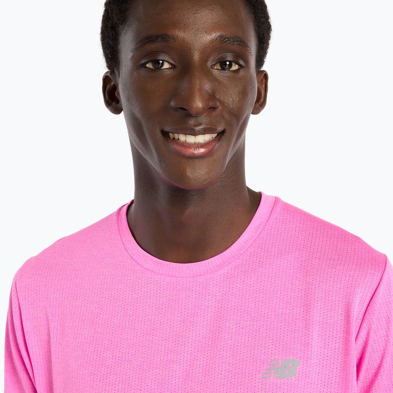 Vyriški marškinėliai New Balance Athletics Run pink heat heather 5