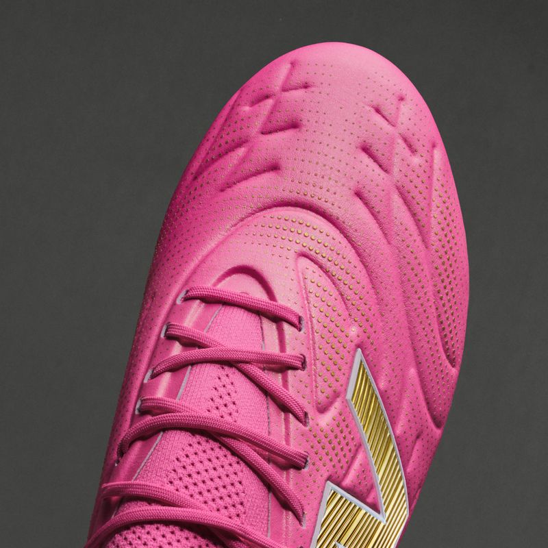 Futbolo batai New Balance Tekela Elite Low V5 FG pink heat/metallic gold/pink satin 10