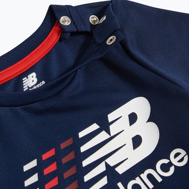 Vaikiškas komplektas New Balance Contrast Athletic Tee & Nylon Short nb navy 4