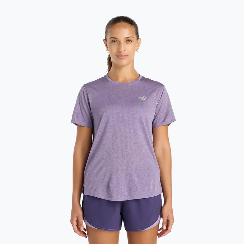 Moteriški marškinėliai New Balance Athletics candied violet heather