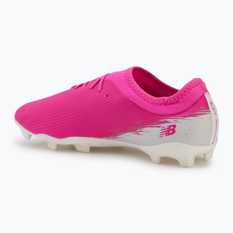 Vaikiški futbolo batai New Balance Furon Team V8 FG pink heat/sea salt/gold metallic 3