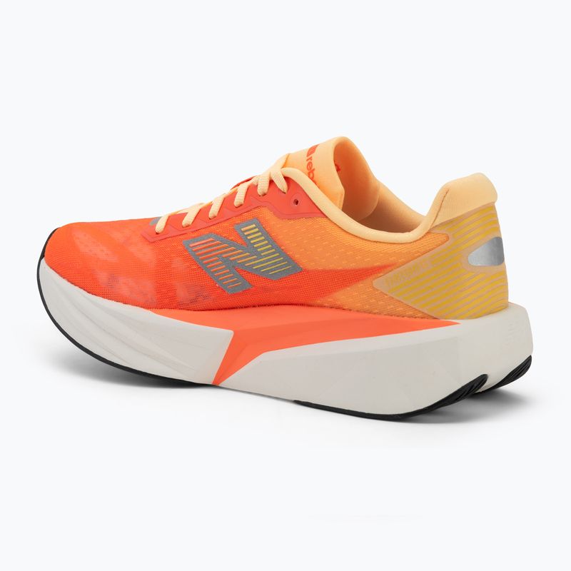 Moteriški bėgimo batai New Balance FuelCell Rebel V5 tangerine heat/silver metallic 3
