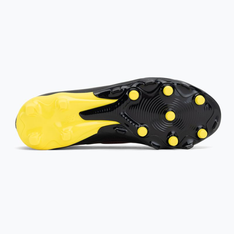 Vaikiški futbolo batai New Balance Tekela Team V5 black 100/punch yellow/fire cracker 4