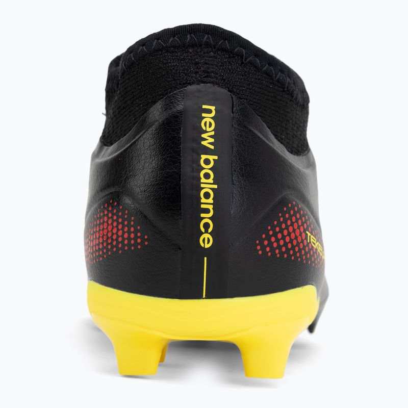 Vaikiški futbolo batai New Balance Tekela Team V5 black 100/punch yellow/fire cracker 6