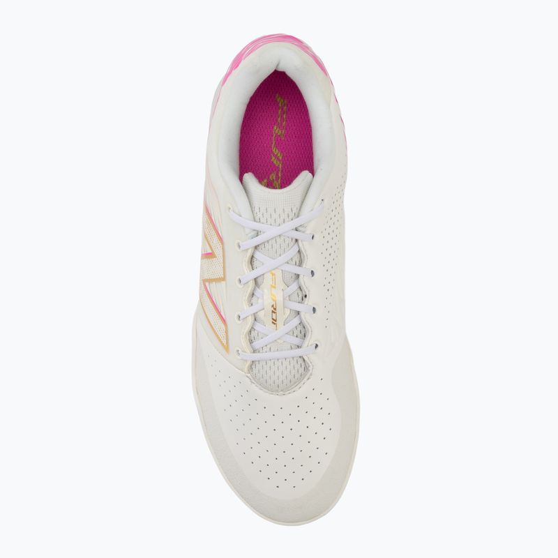 Futbolo batai New Balance Furon Pro V8 IN pink heat/sea salt/gold metallic 5