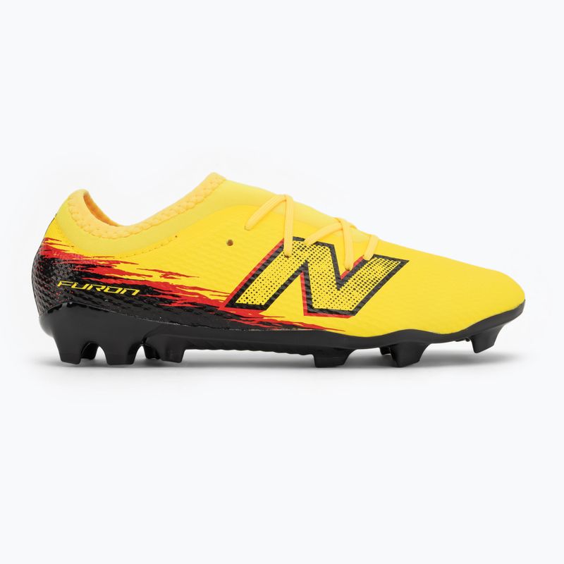 Vaikiški futbolo batai New Balance Furon Team V8 FG punch yellow/black 100/fire cracker 2