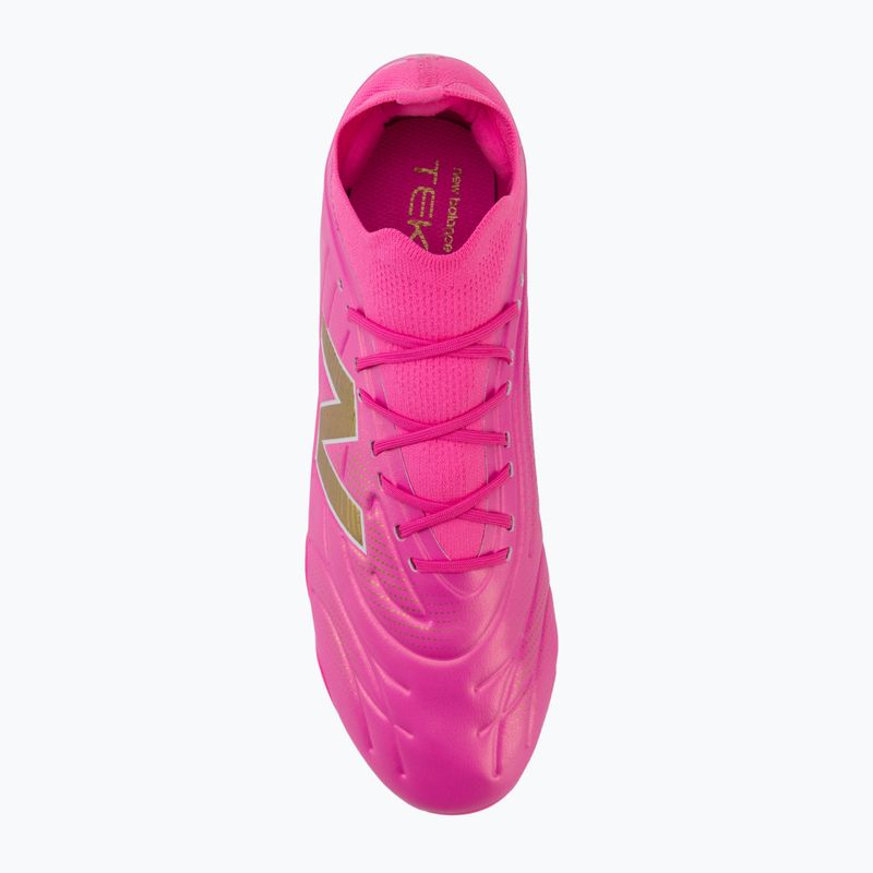 Futbolo batai New Balance Tekela Team Low V5 FG pink heat/metallic gold/pink satin 5