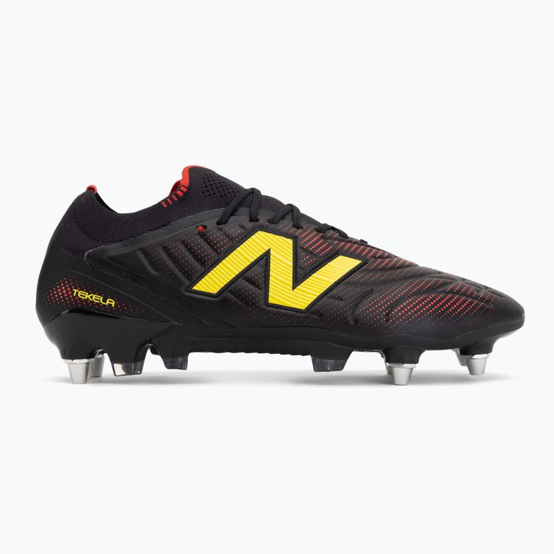 Futbolo batai New Balance Tekela Elite Low V5 SG black 100/punch yellow/fire cracker 2