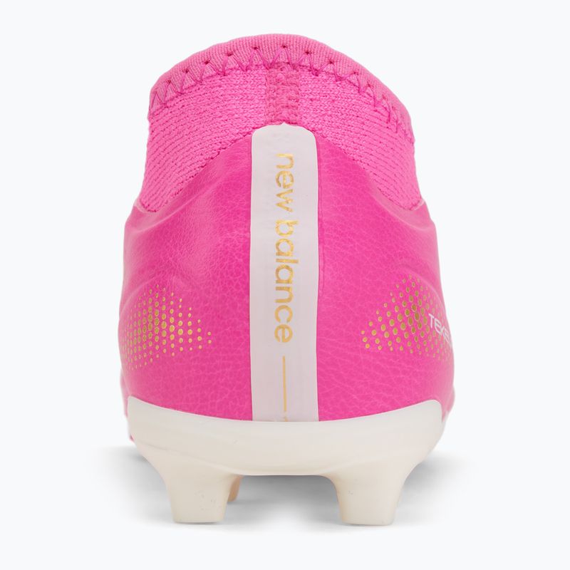 Vaikiški futbolo batai New Balance Tekela Team V5 pink heat/metallic gold/pink satin 6