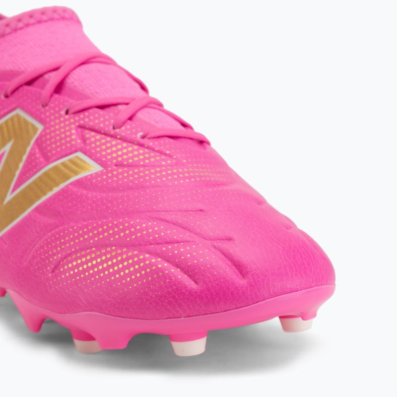 Vaikiški futbolo batai New Balance Tekela Team V5 pink heat/metallic gold/pink satin 7