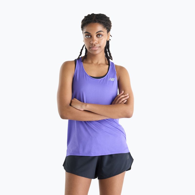 Moteriški bėgimo marškinėliai New Balance Sport Essentials Tank electric purple
