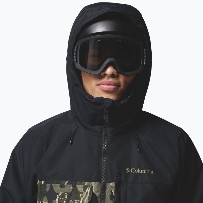 Vyriška snieglenčių striukė Columbia Coreshot Print Greenscape Treebark Print/Black 5