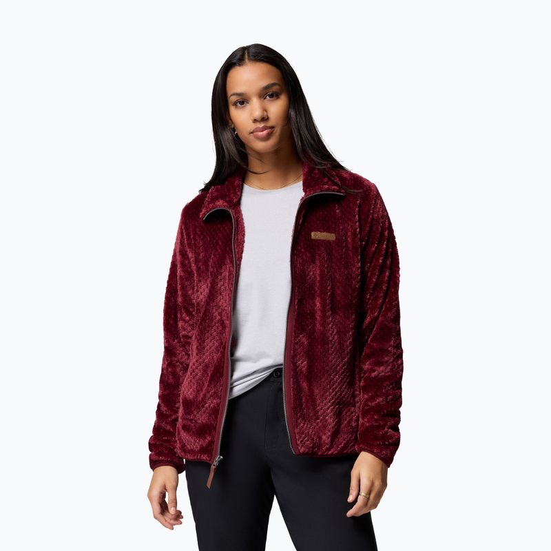 Moteriškas džemperis Columbia Fire Side II Sherpa Full Zip rich wine 4
