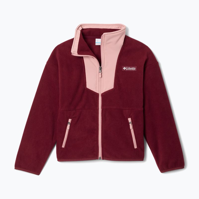 Vaikiškas flisinis džemperis Columbia Sequoia Grove Full Zip Fleece rich wine/eraser pink