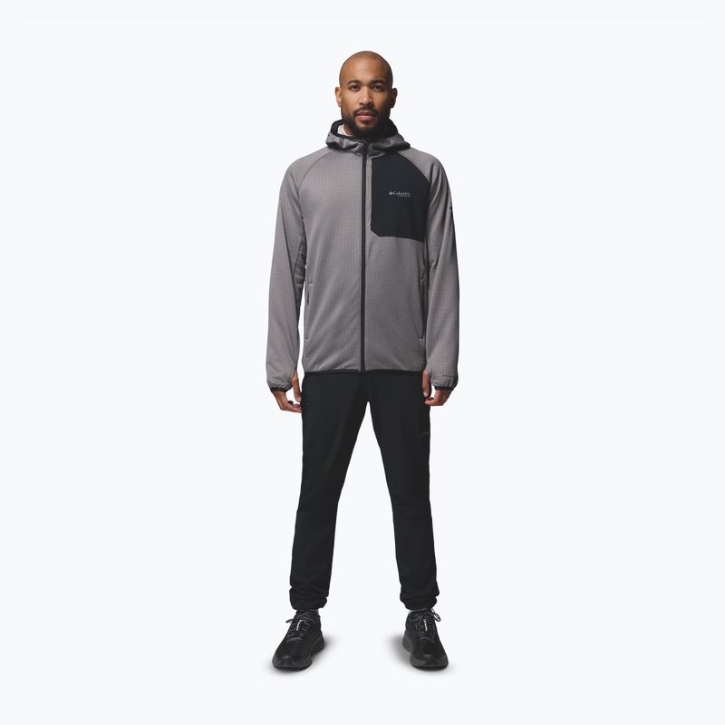 Vyriškas džemperis Columbia Triple Canyon Grid Fleece Hooded Full Zip II city grey/black 2