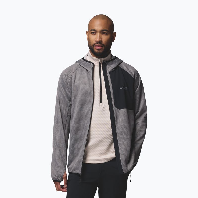 Vyriškas džemperis Columbia Triple Canyon Grid Fleece Hooded Full Zip II city grey/black 5