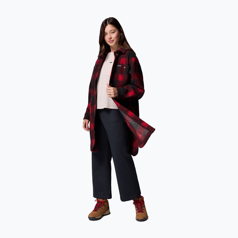 Moteriški marškiniai Columbia Wildbest Venture Long Fleece Coat mountain red blurred ombre 2