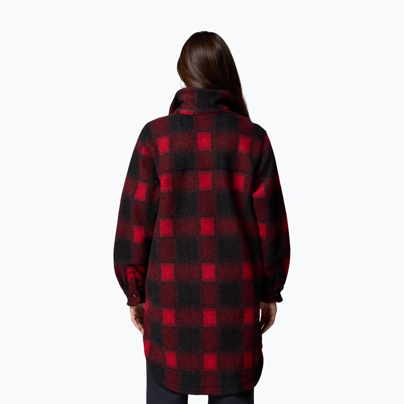 Moteriški marškiniai Columbia Wildbest Venture Long Fleece Coat mountain red blurred ombre 3