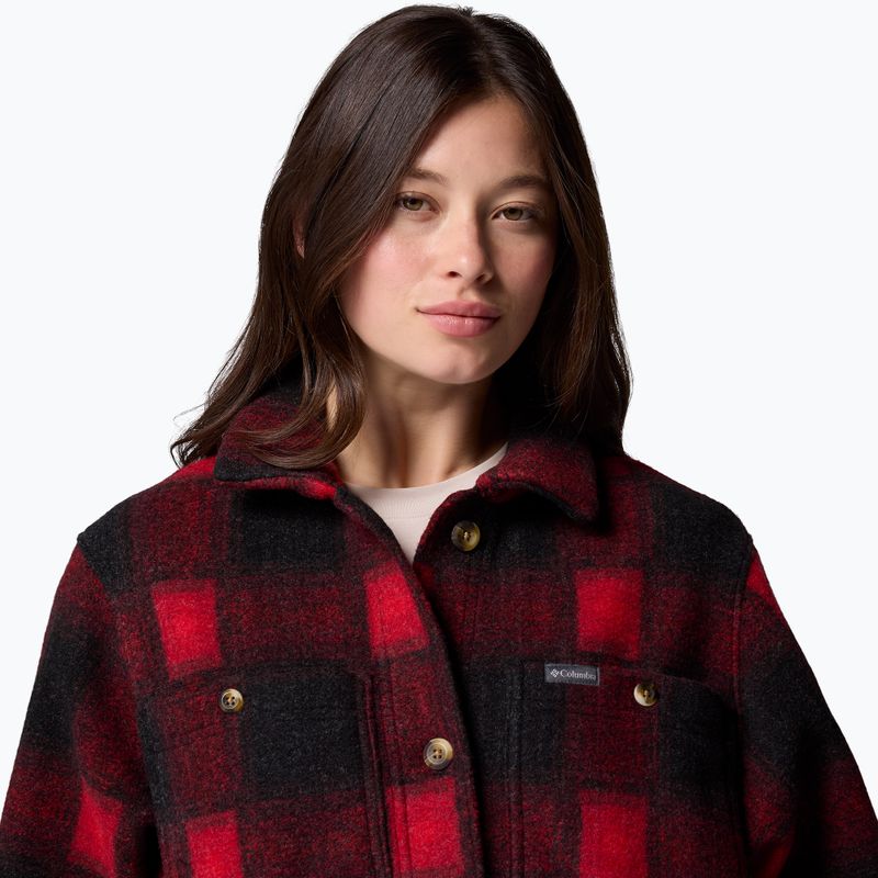 Moteriški marškiniai Columbia Wildbest Venture Long Fleece Coat mountain red blurred ombre 5