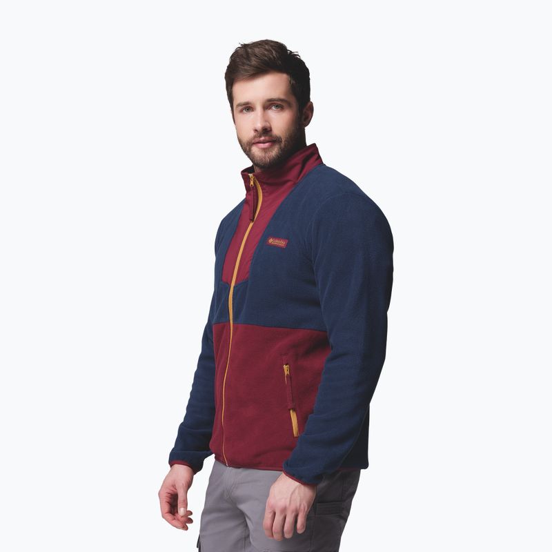 Vyriškas džemperis Columbia Sequoia Grove FZ Fleece rich wine/collegiate navy 4