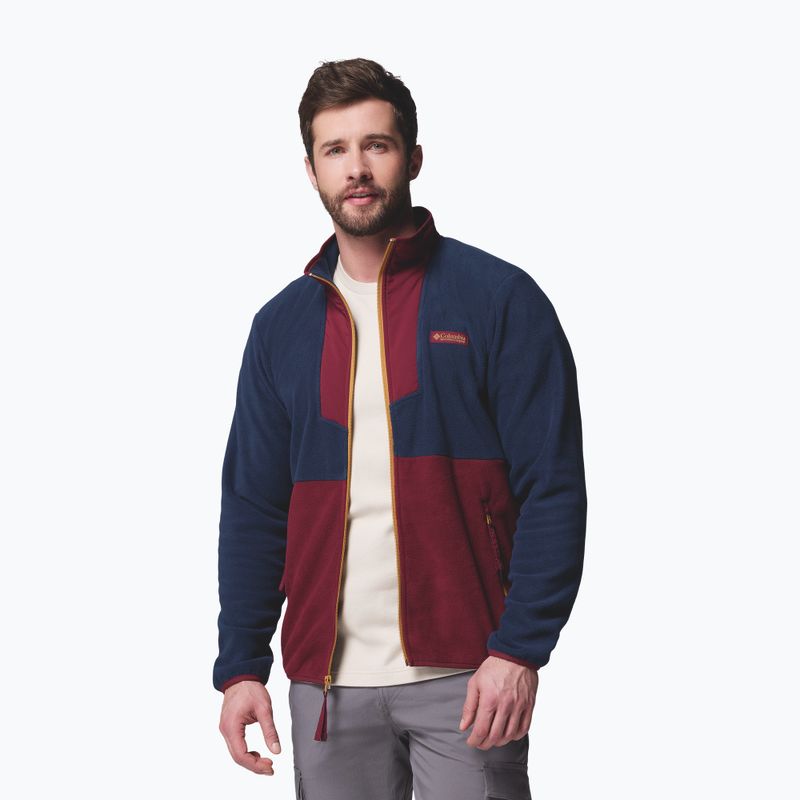 Vyriškas džemperis Columbia Sequoia Grove FZ Fleece rich wine/collegiate navy 5
