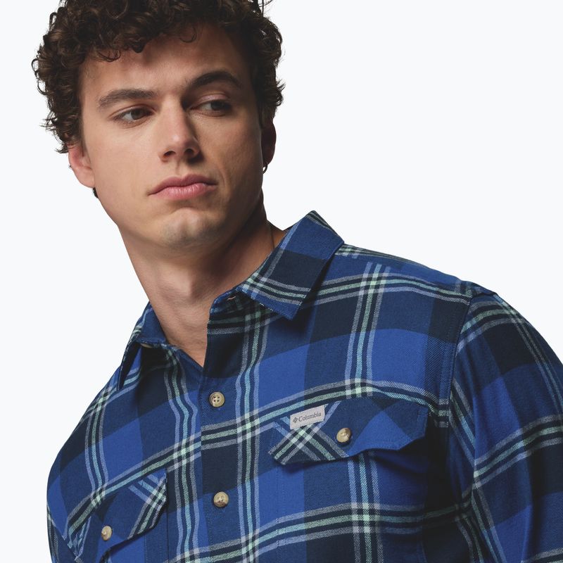 Vyriški marškiniai Columbia Flare Gun Stretch Flannel Mtn Blue Trails Edge Plaid 6