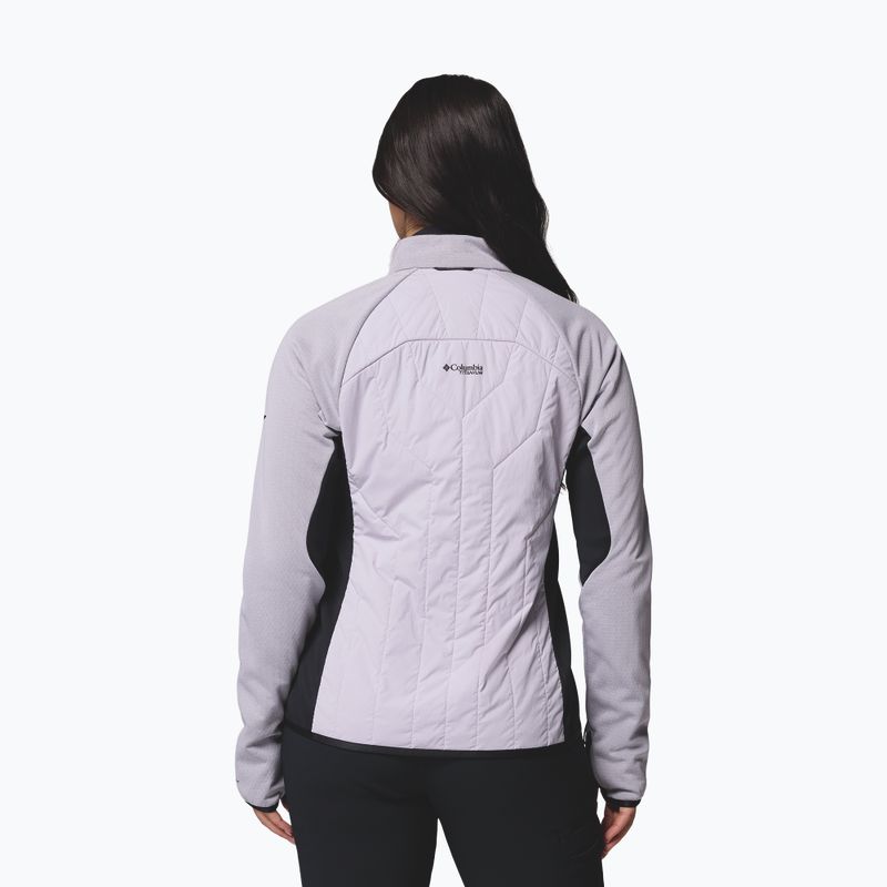 Moteriška hibridinė striukė Columbia Arctic Crest Hybrid Full Zip lavender pearl/black 3