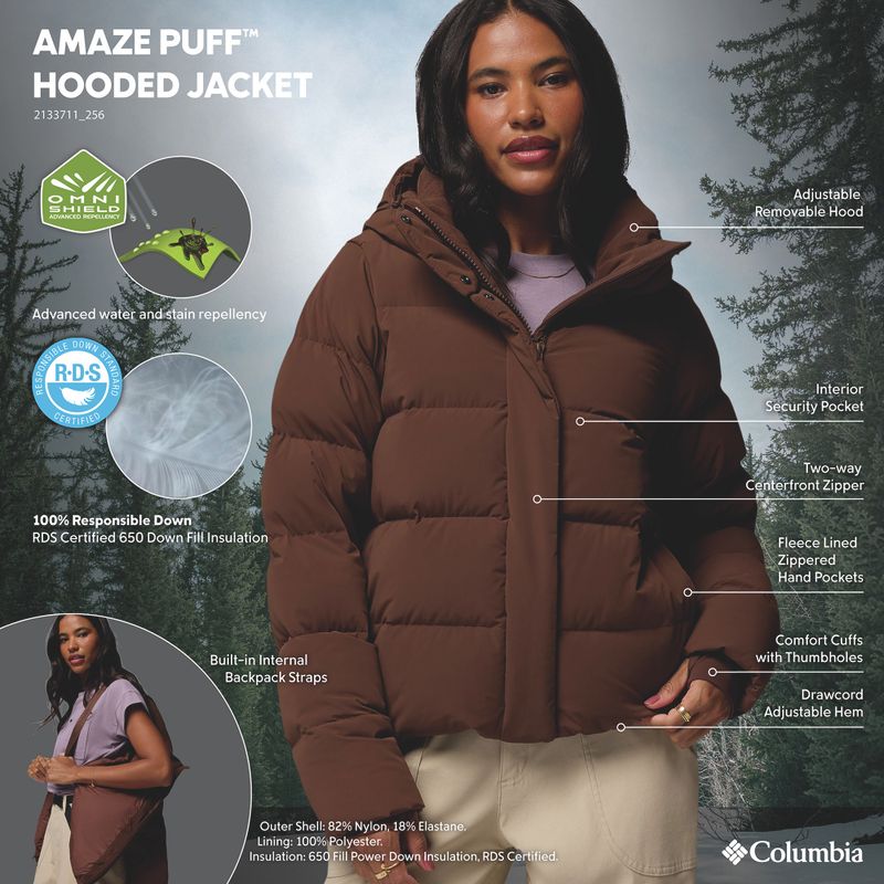 Moteriška pūsta striukė Columbia Amaze Puff Hooded tobacco 17