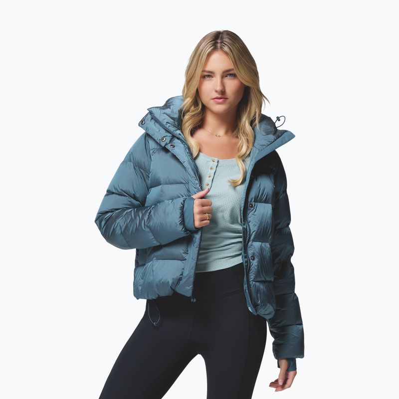 Moteriška pūsta striukė Columbia Amaze Puff Hooded everblue high shine 5