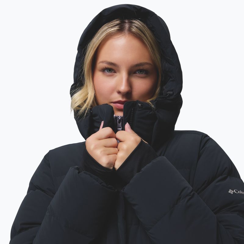 Moteriškas pūstas paltas Columbia Amaze Puff Long Hooded black 10